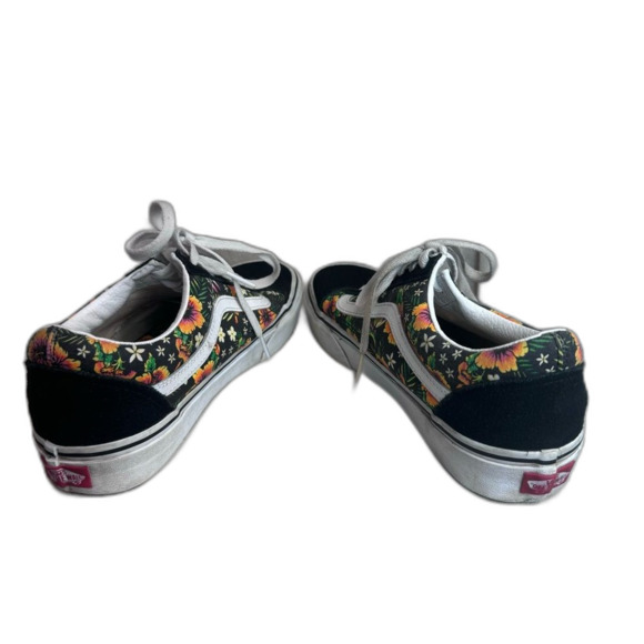 Vans Old Skool Black Suede Tropical Floral Size 9 Womens 7.5 Mens Hawaiian Print - Picture 6 of 13